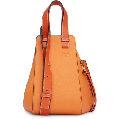Loewe Small Hammock Leather Shoulder Bag, Orange In Pink