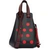 LOEWE Black & Red Small Circles Hammock Bag