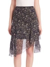 ELIE TAHARI Sharon Floral Chiffon Skirt,0400092440358
