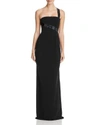 ARMANI COLLEZIONI CRYSTAL-EMBELLISHED ONE-STRAP GOWN,6YMA63MJGEZ0999