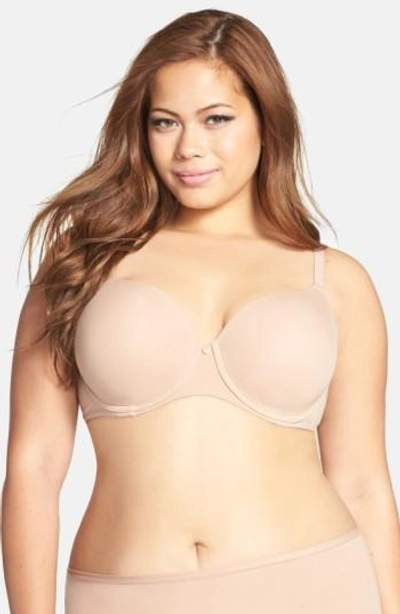 Natori Chic Comfort Full Figure Sweetheart Contour Underwire Bra In Buff