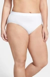 Wacoal Understated High-cut Stretch Cotton Briefs In White