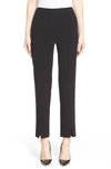 St John Women's Jennifer Pleated Straight-leg Pants In Caviar