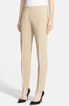 Akris 'melissa' Slim Techno Cotton Ankle Pants In Sand