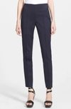 Akris 'melissa' Slim Techno Cotton Ankle Pants In Ink