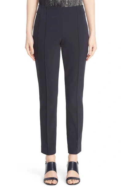 Lafayette 148 Gramercy Acclaimed-stretch Pants In Ink
