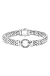 Lagos Sterling Silver Beaded Bracelet In Silver