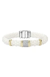 LAGOS 'WHITE CAVIAR' DIAMOND ROPE BRACELET,05-81135-CWL