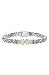 Lagos 18k Yellow Gold And Sterling Silver Derby Fluted Rope Bracelet In Silver/ Gold