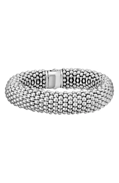 Lagos Sterling Silver Caviar Oval Link Bracelet