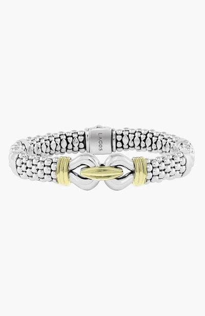 Lagos 18k Gold And Sterling Silver Derby Bracelet In Sterling Silver - Gold