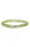 Lagos Caviar Icon Peridot Bracelet With 18k Gold Caviar Station In Peridot/ Gold