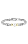 Lagos Sterling Silver Luna Cultured Freshwater Pearl Rope Bracelet In Silver/ Gold/ Pearl