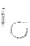 JOHN HARDY BAMBOO SILVER HOOP EARRINGS,EB5381