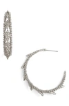 ALEXIS BITTAR CRYSTAL ENCRUSTED HOOK EARRINGS,AB64E021