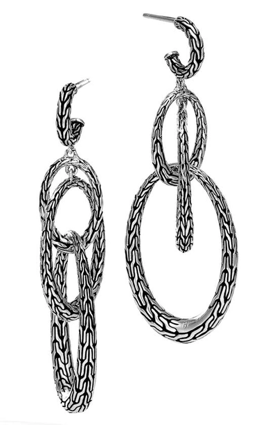 John Hardy Classic Chain Sterling Silver Drop Earrings In Nocolor