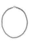 LAGOS STERLING SILVER CAVIAR 7MM ROPE NECKLACE,04-80178-18