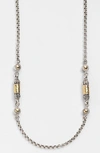 KONSTANTINO 'CLASSICS' TWO-TONE HAMMERED STATION NECKLACE,KOKJ259-130-18 IN