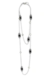 LAGOS 'CAVIAR COLOR' LONG SEMIPRECIOUS STONE STATION NECKLACE,04-80956-C34