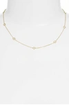 Roberto Coin Diamond Station Necklace In Yellow Gold