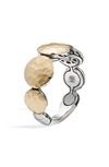 John Hardy Palu Gold & Silver Round Disc Ring In Silver/ Gold