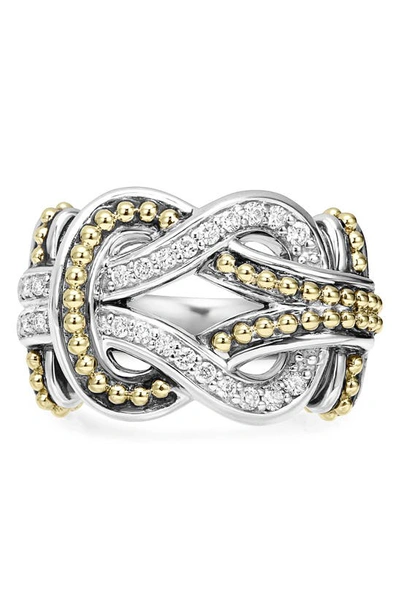 LAGOS NEWPORT DIAMOND KNOT RING,02-80547-007