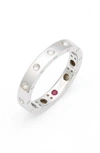 Roberto Coin 'symphony - Pois Moi' Ruby Band Ring In White Gold