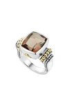 Lagos 18k Gold And Sterling Silver Medium Smoky Quartz Ring In Smokey Quartz