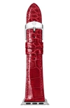 MICHELE APPLE ALLIGATOR WATCH STRAP, 38MM,MS38AB010006