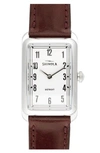 SHINOLA THE MULDOWNEY RECTANGULAR LEATHER STRAP WATCH, 24MM X 32MM,S0120065293