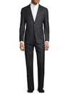 ARMANI COLLEZIONI Slim Fit Pinstripe Virgin Wool Suit,0400095788587
