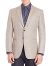 ARMANI COLLEZIONI MICRO CHECK WOOL JACKET,0400095785968