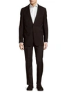 ARMANI COLLEZIONI Solid Two-Button Wool Suit,0400094563578