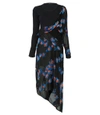 ATLEIN Black Asymmetric Paneled Ribbed-Jersey Dress,1039083646940305486