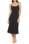 Natori Shangri-la Jersey Tank Nightgown In Black