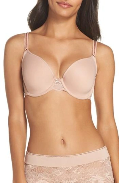 Wacoal Fire And Lace Contour Bra In Mahogany Rose