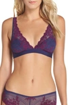 Wacoal Embrace Lace Convertible Plunge Soft Cup Wireless Bra In Astral Aura/ Plum Caspia