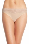 Natori Bliss Perfection Lace-waist Bikini Underwear 756092 In Cafe