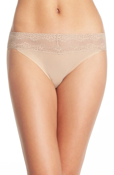 Natori Bliss Perfection Lace-waist Bikini Underwear 756092 In Cafe (nude )