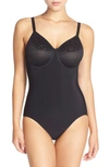 Wacoal Visual Effects Minimizing Medium Control Bodysuit In Black