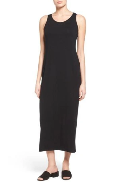 Eileen Fisher Midi Tank Dress In Black