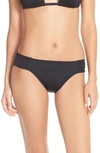 La Blanca Island Goddess Shirred Hipster Bikini Bottom In Black