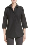Akris Punto Women's Elements Cotton Kimono Blouse In Black