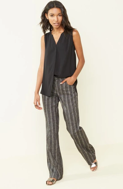 NYDJ NYDJ PRINT PLEAT BACK SLEEVELESS SPLIT NECK BLOUSE,MGGT3256