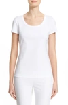 LAFAYETTE 148 SCOOP NECK COTTON TEE,MT680R-J548