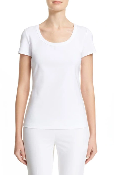 LAFAYETTE 148 SCOOP NECK COTTON TEE,MT680R-J548