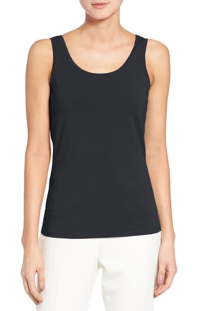 Nic + Zoe Petite Perfect Jersey Scoop-neck Tank In Black Onyx