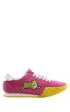 KENZO MOVE SUEDE AND NYLON SNEAKERS,1SN122F92 26 26 FUXIA