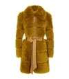 CHLOÉ SHEARLING BELTED COAT,P000000000005746916
