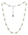 MAJORICA STERLING SILVER NECKLACE, ORGANIC MAN-MADE PEARL ILLUSION